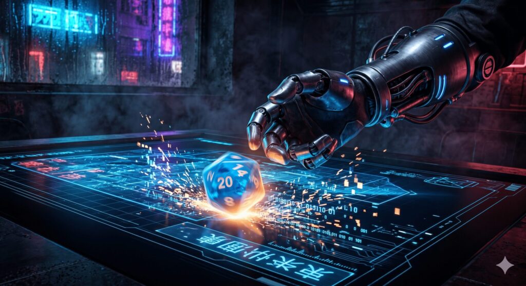 緊迫したダイスロールの瞬間