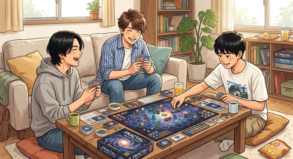 フラクタル：ビヨンド・ザ・ヴォイドで遊んでいるイラスト