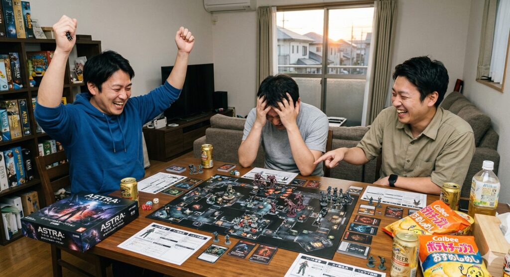 ボードゲームで遊んでいる